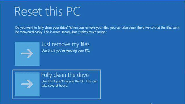 طريقة تثبيت ويندوز 10 بدون استخدام فلاشه أو إسطوانة بالخطوات نظيف محرك الأقراص بالكامل