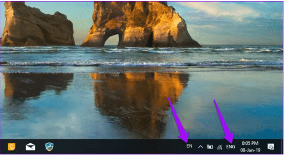 كيفية اظهار شريط اللغة في ويندوز 10 شريط اللغة