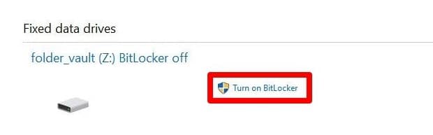 كيفية عمل باسورد للبارتشن في ويندوز 10 قم بتشغيل الـ BitLocker