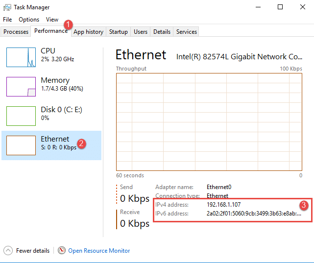 6 طرق لمعرفة IP الكمبيوتر في ويندوز 10 Ethernet2