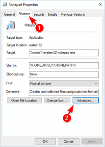13 طريقة لحل مشكلة Access is Denied في ويندوز 10 Shortcut