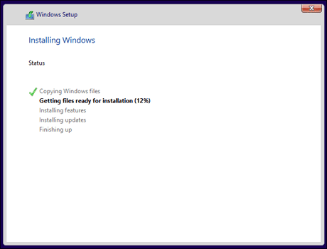 اتبع فقط التعليمات المتبقية إلى أن تنتهي من عملية تثبيت Windows 10