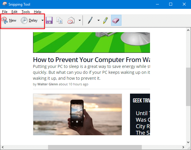 شرح كيفية استخدام اداة القطع في ويندوز 10 تعديل لقطة الشاشة بعد التقاطها