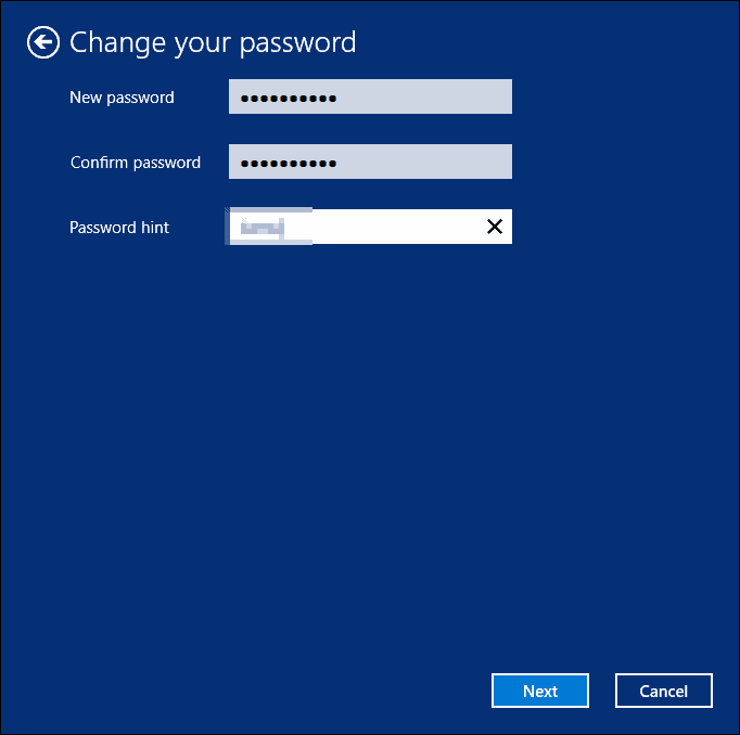 Password Hint